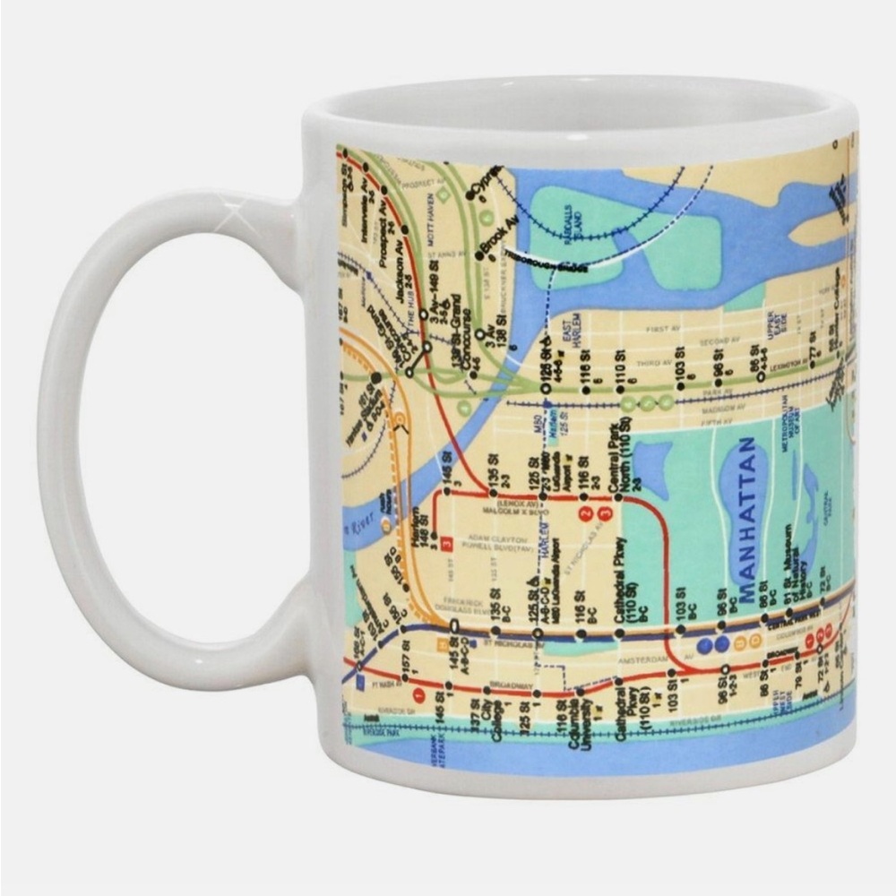 City Merchandise MTA Subway Map Mug City Map Design Ceramic Mug New York City
